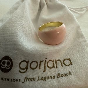 Gorjana Enamel Ring in Coral and Sloane Ring Set